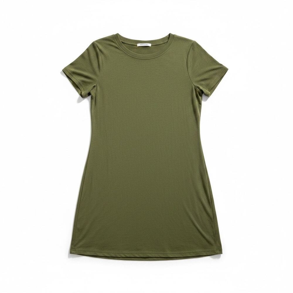 Green short sleeve casual summer dress easy wear versatile one owner | NWOT